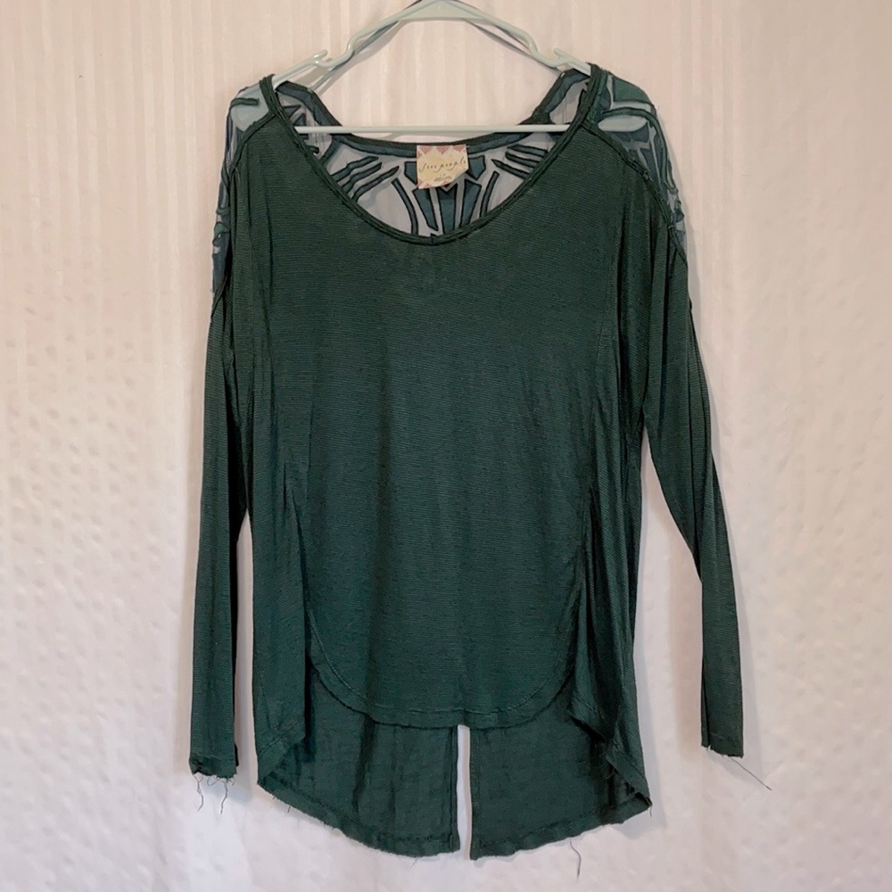 FREE PEOPLE LACE BACK TOP